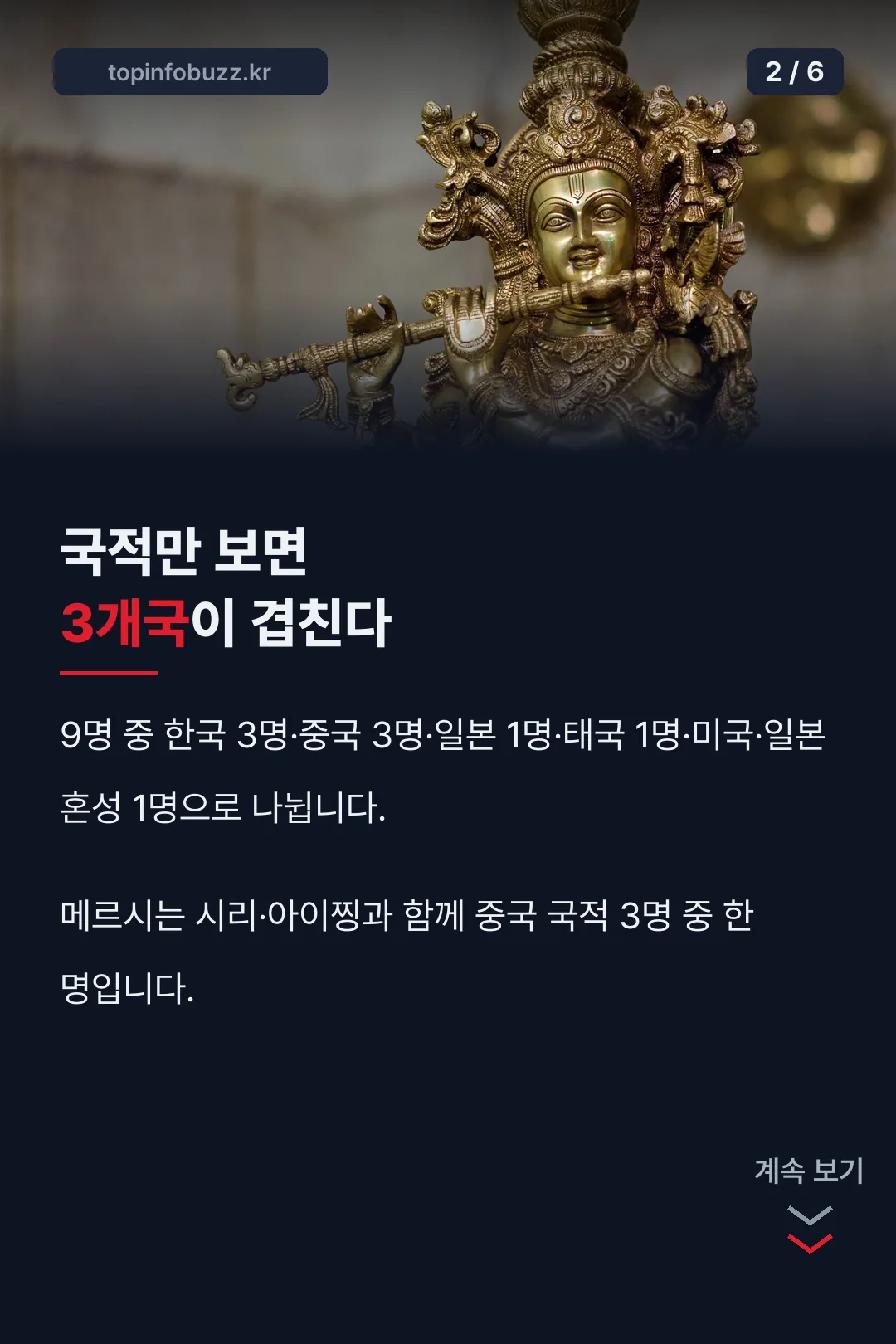 국적만 보면 3개국이 겹친다
